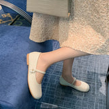 Breakj New Shallow Flat Single Shoes Korean Version Round Head British Soft Bean Shoes Casual Students Women's