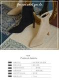 High Heel Boots Women's 2021 New Korean Style Autumn and Winter Mid Heel Stretch Thin Boots Pointed Toe Sock Boots