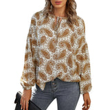 Women Vintage Floral Print Casual Blouse Shirts Women Bow Tie Chiffon Chic Office Female Long Sleeve Femininas Blusas