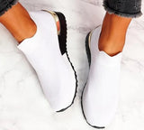 Shoes 2021 Fashion Mesh Platform Sneakers Socks Size 43 Woman Vulcanize Shoes Breathable Socofy Casual Flats Zapatos