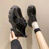 Breakj 2025 Autumn British Wind Students Retro Thick-Soled Single Shoes Small Pine Shoes