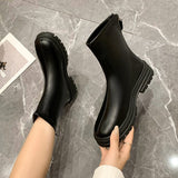 Martin Boots 2024 New Internet Celebrities Flat-Bottomed Autumn And Winter Single Boots Tall Thin Boots Small Short