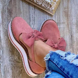 New Women's Shoes With Thick Soles, Ladies' Sandals, Large Size Bows And Single