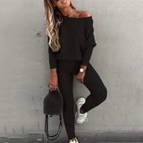 Two Piece Set Tracksuit Women Fall Top Pants Sets Female Gym Joggers Suit Sports Wear Francais Streetwear
