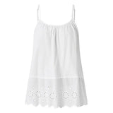 Vintage Lace Crochet Tops Women's Spaghetti Strap Blouses ZANZEA 2022 Casual Summer Floral Tunic Female Chemise