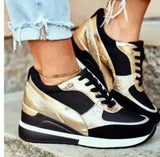 Women PU Lace-up Sneakers Casual Lady Vulcanized Shoes Female Non-Slip Sports Shoes Fashion Breathable Zapatillas