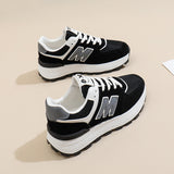 Breakj 2025 Spring Small White Shoes New Korean Ins Schoolgirls Heighten Platform Sports Board Shoes Casual Shoes
