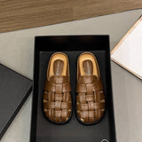 Breakj Soft French Gentle Breathable Sandals Women In Summer Wearing Thick Bottom Beach Bag Head