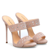 Women's Hot Diamond Open-Toed Muller Shoes High-Heeled Sandals Slippers Chengdu Fashion Women's