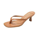 Breakj Clip Toe Sandals Women Flip-Flops High Heel Pins Outside Wearing Fashion Slippers Outside The Cool Drag