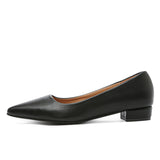 Pointed, Shallow Mouth, Square Heels, Women's Business, Leisure, Elegant Commuter Shoes, Fashionable High Heels, Four