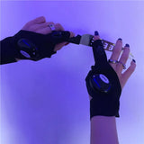 LED half finger light gloves, cool function, men and women can bring fabric is breathable