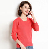 Sweater 2020 New O-neck Female Long-sleeved Knitted Pullover Jumper Pull Femme Clothes White Loose Thin Korean Plus