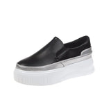 Women Slip on Loafers Ladies Sewing Platform Vulcanized Shoes Woman PU Leather Fashion Casual Footwear Female Comfort