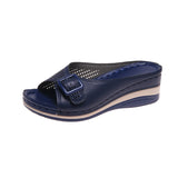 Breakj Summer New Large-Size Slope And Slippers Women's Casual Fashion Thick Bottom Slope With A Word With Women's