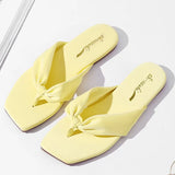 Leather Slippers Women Flat Shoes Ladies Pink Flip Flops Comfortable Weave Outdoor Slides 2021 Summer Woman