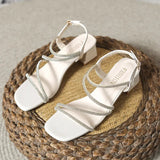 Sandals In The Summer Of 2024, The New Style Square Head Water Drill With Thick High Heels In English