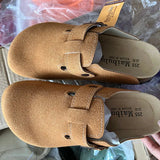 Men's Cork Shoes 2022 New Camel Classic Closed Toe Mule Slippers Flock Fashion Brown Cork Sandals Man Women Unisex