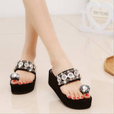 shoes Platform Gladiator Sandals Women Summer wedges slipper crystal Sandal Flat Platform summer women Slipper