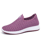 Women Sneakers Summer Flat Comfy Casual Ladies Shoes Slip-On Hollow Out Solid Tenis Feminino Fashion Shoes Femme