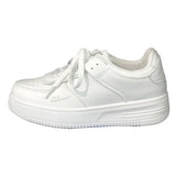 White Shoes Women's New Casual White Shoes Fashion Shoes Thick Soles, Flat Heels, Comfortable Breathable Board Shoes In The Spring Of