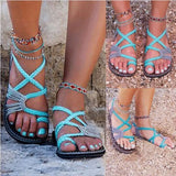 Sandals Rope Bohemia Beach Flip Flops Casual Flats Ladies Outdoor Open Toe Flat Sandals Summer 2020 Women's Fashion