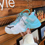 Summer Hollow Colorful Daddy Shoes Women's Shoes Mesh Breathable Net red Ins Super Fire Sandals Increase Thick Bottom