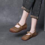 Breakj Cowhair Retro Flat-Soled Sandals Women 2025 Summer New Casual Comfortable Soft-Soled Mother