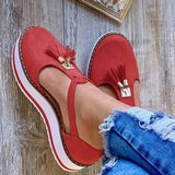 New Women Sandals Summer Casual Flat Platform Heel Fridge Buckle Strap Female Sandals Platform Women Shoes for Women