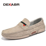 Summer Men Casual Shoes Luxury Brand Genuine Leather Men Loafers Moccasins Breathable Slip on Italian Style Driving