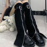 Breakj Leg Set Thin Drawstring Pile Socks Crucifix Design Boots Horn Socks Tide