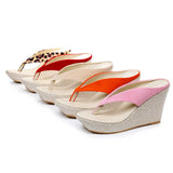 Breakj Cm Bohemian Beach Sandals Thick Soles Heel Clipper Waterproof Table Word Toe