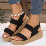 Breakj Spring And Summer New Pine Cake And Thick-Soled Women's Dewear Sandals Elastic Tight Slopes And Women's