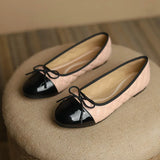Round Toe Bowtie Flats Woman Foldable Roll-Up Shoes Pocket Loafers Serpentine/Sequins Ballerinas Ladies Dress