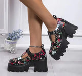 Flower Heels for Women Round Head Women Shoes 2022 Summer Shoes High Heels Womens Platform Heels Zapatos De