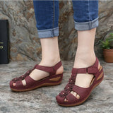 Appliques Fashion Sandals Woman 2020 Summer Hook Loops Women Wedges Women's Platform Casual Female Beach Shoes Plus
