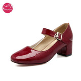 2021 Autumn Mary Jane Women's Pumps Shoes Loafers Leather Vintage Japanese Style Girls Student College Costume Casual