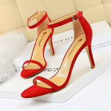 Breakj Fashion Sexy Sandals Ultra High Heel Suede Open Toe With Summer