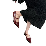 Heels Retro Mary Shoes, High Heels, Women's Shoes, Black Shoes, Autumn And Winter Korean Version Of Sensitive Shoes, Small Leather