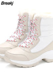 Boots Women Non-slip Waterproof Snow Boots Ankle Platform Winter Shoe Booties with Thick Fur Thigh High Boots Botas