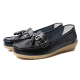 Woman Flat Female Moccasins Tassel Loafers Ladies Wedges Women Solid Comfort Mom Shoes Women's Footwear Plus Size