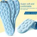 Insoles Damping Ergonomic Design Breathable Sweat-wicking Insole Foot Cobblestone Massage Cushioning Size