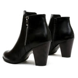 Breakj Boots Girl Wish Autumn And Winter Retro Wiping Coarse And High Heel Side Zipper Large Size Martin