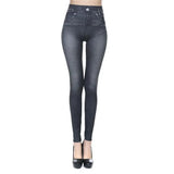 Women Fitness Leggings Push Up Jeggings Women Trousers Faux Denim