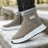 Winter Korean Snow Boots, Warm And Velveteen Men's Shoes, Short Boots, Men's Thick-Soled Cotton Shoes, Men's Cotton