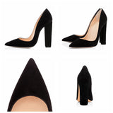 Large Size Classic Pointed High Heels Sexy Leopard Print Lacquered Leather Banquet Party