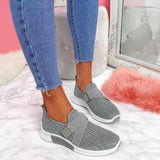 Women Shoes Platform Women Sneakers Summer Mesh Comfy Sock Shoes Soft Rubber Sole Slip-On Hot Flat Woman Vulcanize Shoes