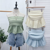 Sweet And Spicy Wind Wearing A Breast Vest Female Pressure Folded Word To Receive Waist Skirt Short Wrapped Chest-Clothed Backwear