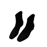 Heel Suede Korean Small Ankle Boots Female Shoes 2024 New Autumn And Winter Versatile Add Velvet Thin Boots Foreign Style Short