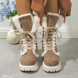 Breakj Hairy Snow Boots 2023 Winter New Retro Thick Bottom Plus Velvet Thick Bottom Mid-Bstole Martin Knight